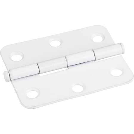 Hardware Resources Bright White 2-1/2"x2" Radius Butt Hinge 33529BWH